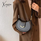 Xajzpa - Half Moon Women Shoulder Bags Winter Simple Design Stylish Underarm Bag New High Quality