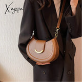 Xajzpa - Half Moon Women Shoulder Bags Winter Simple Design Stylish Underarm Bag New High Quality