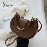 Xajzpa - Half Moon Women Shoulder Bags Winter Simple Design Stylish Underarm Bag New High Quality