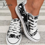 Xajzpa - Halloween Black Casual Daily Patchwork Printing Round Comfortable Out Door Shoes / Us5Eu35