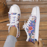 Xajzpa - Halloween Yellow Casual Daily Patchwork Printing Round Comfortable Shoes Blue / Us6Eu36