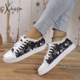 Xajzpa - Halloween Yellow Casual Daily Patchwork Printing Round Comfortable Shoes Shoes Sneakers