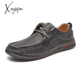 Xajzpa - Hand-Stitching Leather Shoes Men Casual Sneakers Comfty Driving Shoe Breathable Loafers