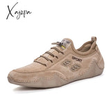 Xajzpa - Handmade Leather Shoes Men Casual Sneakers Driving Shoe Leather Loafers Men Shoes Hot Sale Moccasins Tooling Shoe Footwear