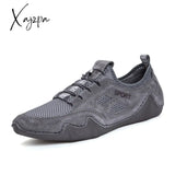 Xajzpa - Handmade Leather Shoes Men Casual Sneakers Driving Shoe Loafers Hot Sale Moccasins Tooling