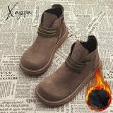 Xajzpa - Harajuku Martin Boots British Wind Short New Mori Literary Retro Thick Bottom Women’s