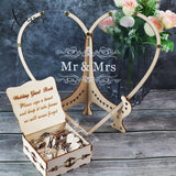 Xajzpa - Heart Shape Transparent Wedding Guest Book Decoration Rustic Sweet Drop Box Drop 3D