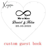 Xajzpa - Heart Shape Transparent Wedding Guest Book Decoration Rustic Sweet Drop Box Drop 3D