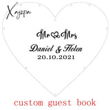 Xajzpa - Heart Shape Transparent Wedding Guest Book Decoration Rustic Sweet Drop Box Drop 3D