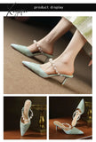 Xajzpa - Heihaian Baotou Slippers 2023 Summer New Elegant Fairy Wind Heels For Women With Pearl And