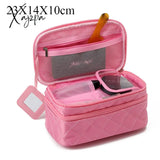 Xajzpa - High Capacity Cosmetic Bag Women Waterproof Double Layer Travel Organizer Makeup Toiletry