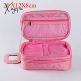 Xajzpa - High Capacity Cosmetic Bag Women Waterproof Double Layer Travel Organizer Makeup Toiletry