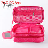 Xajzpa - High Capacity Cosmetic Bag Women Waterproof Double Layer Travel Organizer Makeup Toiletry