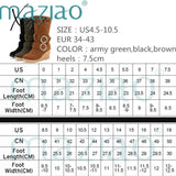 Xajzpa - High Heel Mid-Calf Boots Women Wedges Ladies Buckle Shoes Woman Winter Flock Warm Martin