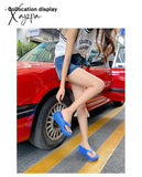 Xajzpa - High Heels Women Shoes Sand Beach Laides Flip Flops Wedge Platform Outside Seaside Female