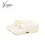 Xajzpa - High Heels Women Shoes Sand Beach Laides Flip Flops Wedge Platform Outside Seaside Female