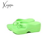 Xajzpa - High Heels Women Shoes Sand Beach Laides Flip Flops Wedge Platform Outside Seaside Female