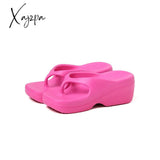 Xajzpa - High Heels Women Shoes Sand Beach Laides Flip Flops Wedge Platform Outside Seaside Female