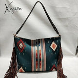 Xajzpa - High Quality Design Women Shoulder Bag Fashion Personality Model Retro Handwoven Tassel