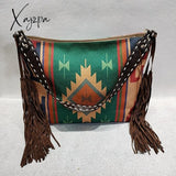 Xajzpa - High Quality Design Women Shoulder Bag Fashion Personality Model Retro Handwoven Tassel