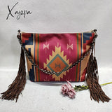 Xajzpa - High Quality Design Women Shoulder Bag Fashion Personality Model Retro Handwoven Tassel