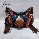 Xajzpa - High Quality Design Women Shoulder Bag Fashion Personality Model Retro Handwoven Tassel