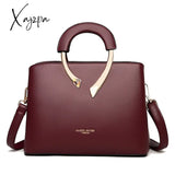 Xajzpa - High Quality Leather Casual Crossbody Shoulder Bags For Women New Luxury Purses And