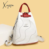 Xajzpa - High Quality Leather Women Backpack Large Capacity School Bags For Teenage Girls