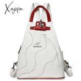 Xajzpa - High Quality Leather Women Backpack Large Capacity School Bags For Teenage Girls