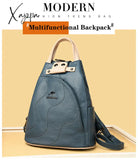 Xajzpa - High Quality Leather Women Backpack Large Capacity School Bags For Teenage Girls