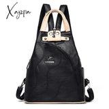 Xajzpa - High Quality Leather Women Backpack Large Capacity School Bags For Teenage Girls