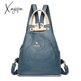 Xajzpa - High Quality Leather Women Backpack Large Capacity School Bags For Teenage Girls