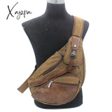 Xajzpa - High Quality Men Canvas Sling Chest Daypack Backpack Travel Capacity Brand Famous Cross