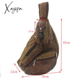 Xajzpa - High Quality Men Canvas Sling Chest Daypack Backpack Travel Capacity Brand Famous Cross