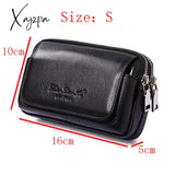 Xajzpa - High Quality Men Genuine Leather Waist Pack Bag Coin Cigarette Purse Pocket Pouch Belt Bum