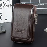 Xajzpa - High Quality Men Genuine Leather Waist Pack Bag Coin Cigarette Purse Pocket Pouch Belt Bum