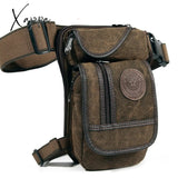 Xajzpa - High Quality Men’s Canvas Drop Leg Bag Military Motorcycle Multi-Purpose Messenger