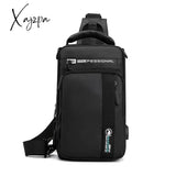 Xajzpa - High Quality Nylon Chest Bags Usb Charging Male Cross Body Military Multi-Layer Men