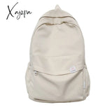 Xajzpa - High Quality Waterproof Solid Color Nylon Women Backpack College Style Travel Rucksack