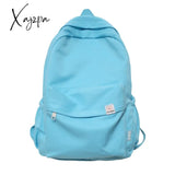 Xajzpa - High Quality Waterproof Solid Color Nylon Women Backpack College Style Travel Rucksack