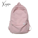 Xajzpa - High Quality Waterproof Solid Color Nylon Women Backpack College Style Travel Rucksack