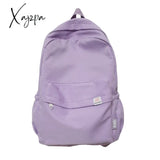 Xajzpa - High Quality Waterproof Solid Color Nylon Women Backpack College Style Travel Rucksack