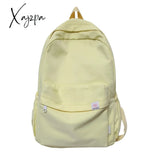 Xajzpa - High Quality Waterproof Solid Color Nylon Women Backpack College Style Travel Rucksack
