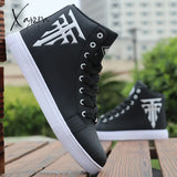 Xajzpa - High Top Sneakers Man White Vulcanized Flat Comfortable Shoes Men Autumn Spring Fashion