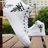 Xajzpa - High Top Sneakers Man White Vulcanized Flat Comfortable Shoes Men Autumn Spring Fashion