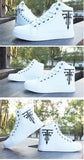 Xajzpa - High Top Sneakers Man White Vulcanized Flat Comfortable Shoes Men Autumn Spring Fashion