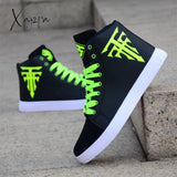 Xajzpa - High Top Sneakers Man White Vulcanized Flat Comfortable Shoes Men Autumn Spring Fashion