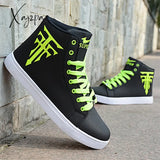 Xajzpa - High Top Sneakers Man White Vulcanized Flat Comfortable Shoes Men Autumn Spring Fashion