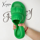 Xajzpa Home Soft Sole Cloud Slippers Women Non Slip Platform Bathroom Slides Woman Summer Thick