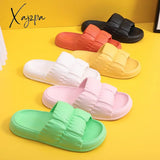 Xajzpa Home Soft Sole Cloud Slippers Women Non Slip Platform Bathroom Slides Woman Summer Thick